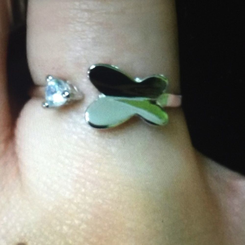 Silver plated Rhinestone / ring - Picture 3 of 4